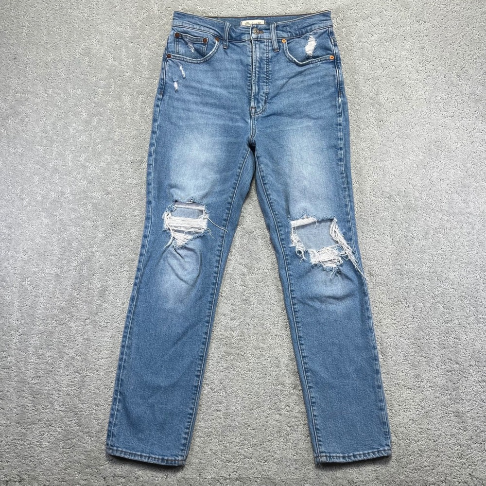 Madewell Jeans Womens‎ 27 Perfect Vintage Jean High Rise Distressed Blue Denim